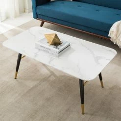 Jack & Alice Table basse Joppa - Imitation marbre blanc / Noir -loftscape Boutique 1000205494 201029 14393000003 DETAILS P000000001000205494
