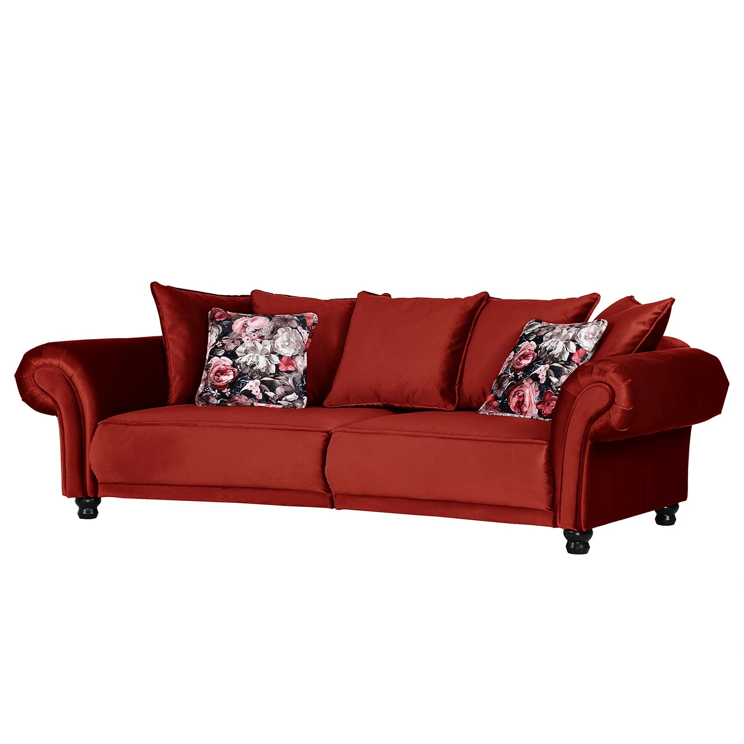 Ridgevalley Grand canapé Lusse - Velours - Rouge cerise 3 Ridgevalley Grand canapé Lusse - Velours - Rouge cerise