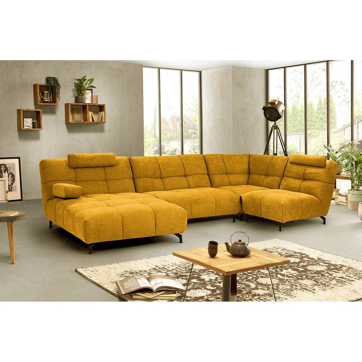 Fredriks Recamiere Bellmore - Microfibre - Jaune moutarde 4 Fredriks Recamiere Bellmore - Microfibre - Jaune moutarde – Image 2