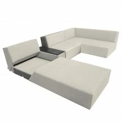 Tom Tailor Canapé panoramique Elements III - Tissu TBO : 39 powder grey - Avec fonction couchage -loftscape Boutique 1000206656 200331 07504800192 DETAILS P000000001000206656