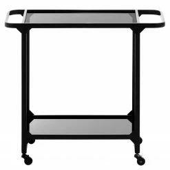 Norrwood Desserte Kisko - Verre / Métal - Gris / Noir -loftscape Boutique 1000206940 200221 16143500056 DETAILS P000000001000206940