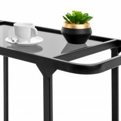Norrwood Desserte Kisko - Verre / Métal - Gris / Noir -loftscape Boutique 1000206940 200221 16143500058 DETAILS P000000001000206940