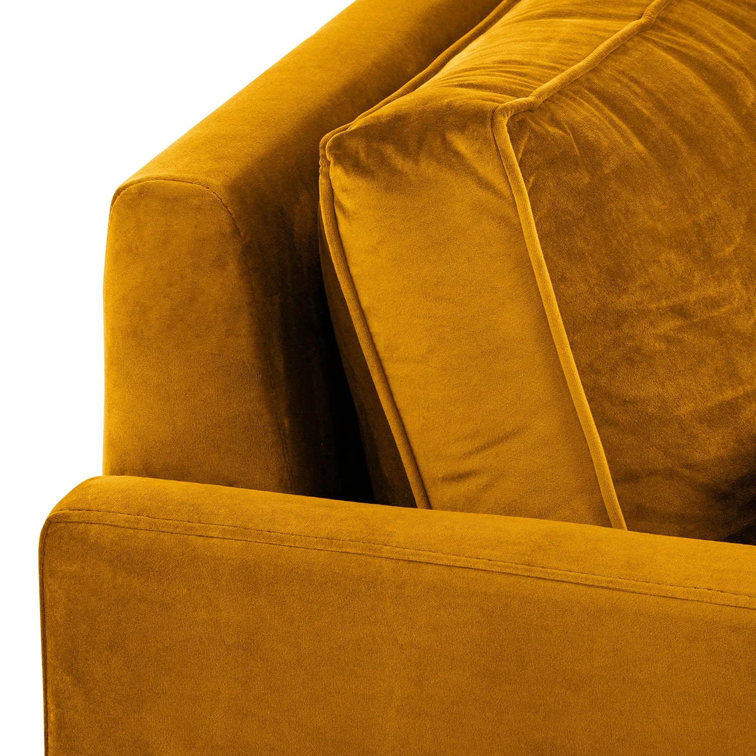 Red Living Canapé Voiron I (2-3 places) - Velours Ravi: Jaune moutarde 8 Red Living Canapé Voiron I (2-3 places) - Velours Ravi: Jaune moutarde – Image 6