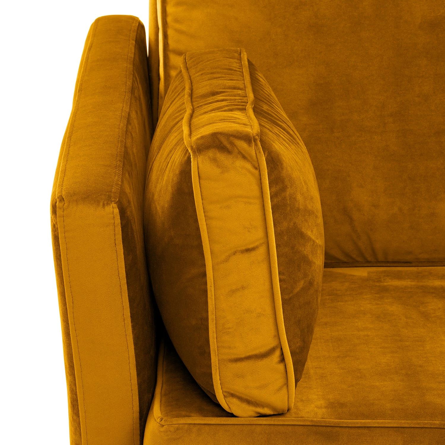 Red Living Canapé Voiron I (2-3 places) - Velours Ravi: Jaune moutarde 10 Red Living Canapé Voiron I (2-3 places) - Velours Ravi: Jaune moutarde – Image 8