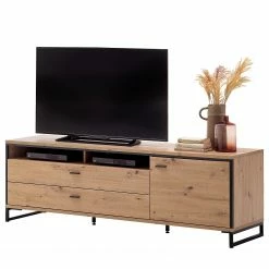 Loftscape Meuble TV Buena - Imitation planches de chêne / Anthracite