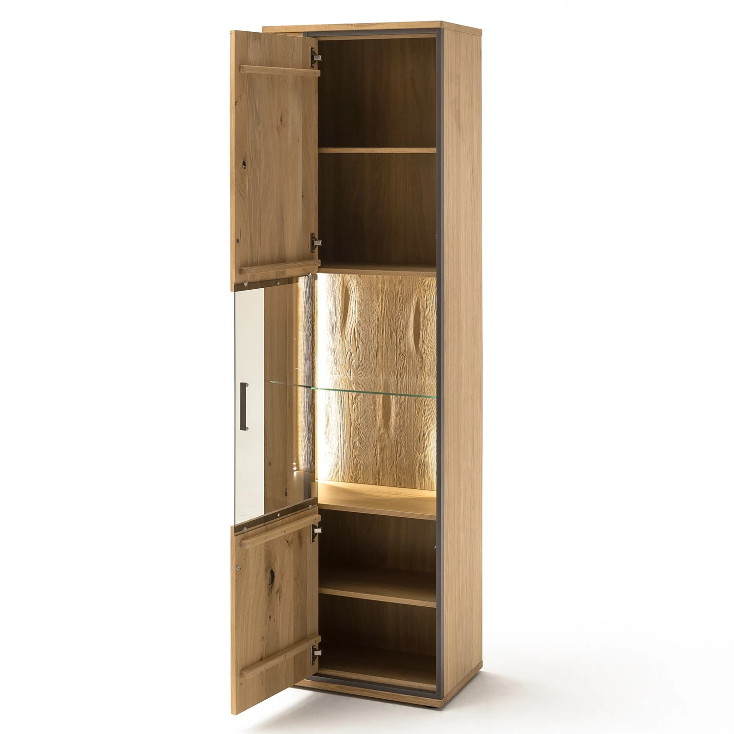 Naturoo Vitrine Doora - Partiellement en chêne à nœuds massif - Chêne à nœuds Bianco / Graphite 9 Naturoo Vitrine Doora - Partiellement en chêne à nœuds massif - Chêne à nœuds Bianco / Graphite – Image 7