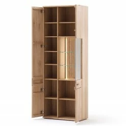 Loftscape Vitrine Salvo II - Partiellement en chêne massif - Planches de chêne Bianco / Gris -loftscape Boutique 1000207361 200317 14292500110 DETAILS P000000001000207361