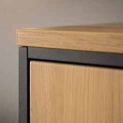 Naturoo Vitrine murale Doora - Partiellement en chêne à nœuds massif - Chêne à nœuds Bianco / Graphite -loftscape Boutique 1000207362 200317 14293100118 DETAILS P000000001000207362