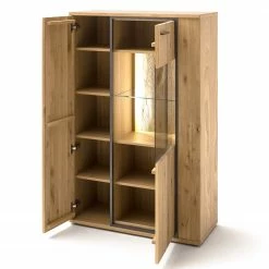 Naturoo Buffet haut Doora - Partiellement en chêne à nœuds massif - Chêne à nœuds Bianco / Graphite -loftscape Boutique 1000207363 200317 14293600125 DETAILS P000000001000207363