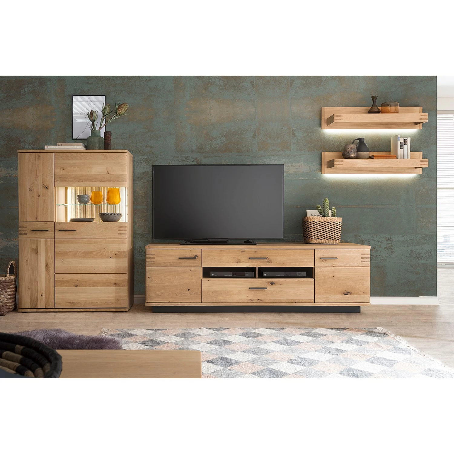 Loftscape Tablettes murales Salvo I (lot de 2) - Placage en chêne véritable - Planches de chêne Bianco 5 Loftscape Tablettes murales Salvo I (lot de 2) - Placage en chêne véritable - Planches de chêne Bianco – Image 3