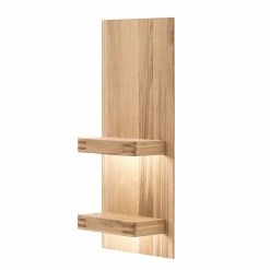 Loftscape Étagère murale Salvo - Placage en chêne véritable - Planches de chêne Bianco