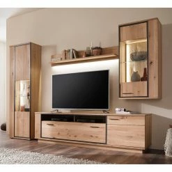 Naturoo Meubles TV muraux Doora II (4 élém.) - Partiellement en chêne à nœuds massif - Chêne à nœuds Bianco / Graphite -loftscape Boutique 1000207678 200305 06214300019 MOOD DETAILS P000000001000207678 mood