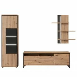 Loftscape Ensemble meubles TV Buena I (3 éléments) - Imitation planches de chêne / Anthracite -loftscape Boutique 1000207680 200305 06214500051 DETAILS P000000001000207680