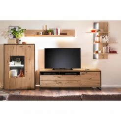 Loftscape Ensemble meubles TV Buena II (4 élém.) - Imitation planches de chêne / Anthracite