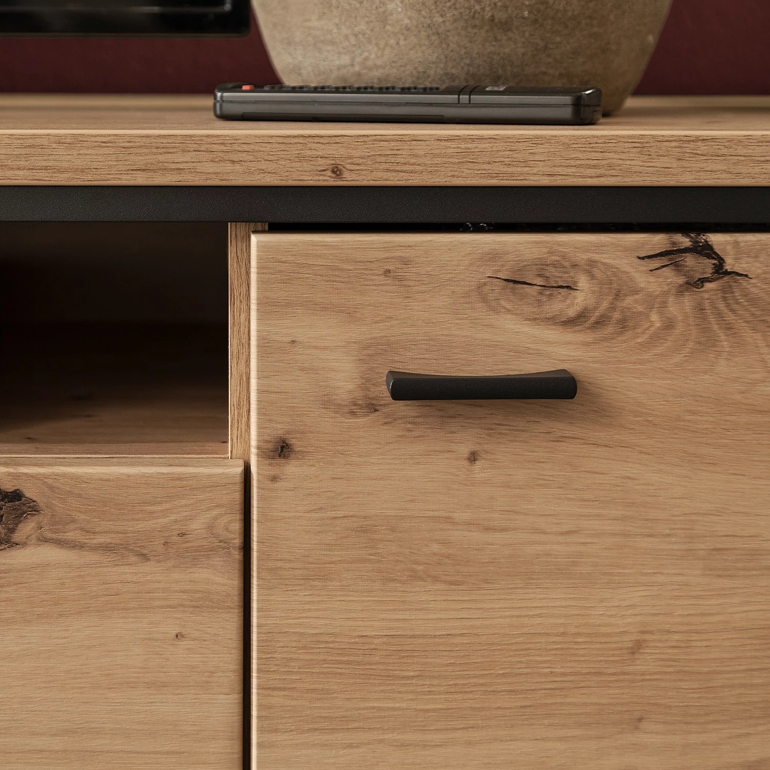 Loftscape Ensemble meubles TV Buena III (4 élém.) - Imitation planches de chêne / Anthracite 19 Loftscape Ensemble meubles TV Buena III (4 élém.) - Imitation planches de chêne / Anthracite – Image 17