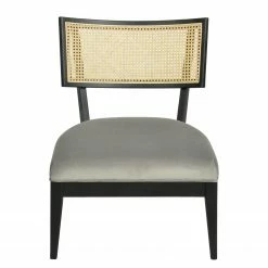 Jack & Alice Fauteuil Burke II - Velours - Gris -loftscape Boutique 1000208625 200724 13575800028 DETAILS P000000001000208625