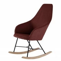 Mørteens Rocking chair Kumia II - Velours - Bordeaux
