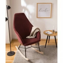 Mørteens Rocking chair Kumia II - Velours - Bordeaux -loftscape Boutique 1000208968 210302 11123500002 MOOD DETAILS P000000001000208968 mood