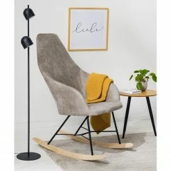 Mørteens Rocking chair Kumia I - Aspect cuir vieilli - Gris -loftscape Boutique 1000208986 210428 10061700015 MOOD DETAILS P000000001000208986 mood