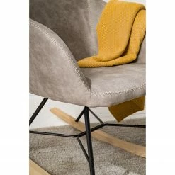Mørteens Rocking chair Kumia I - Aspect cuir vieilli - Gris -loftscape Boutique 1000208986 210428 10061800020 DETAILS P000000001000208986