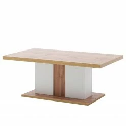 Loftscape Table basse Mundai - Blanc alpin / Imitation chêne de Wotan
