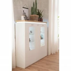 Loftscape Buffet haut Mundai - Avec éclairage - Blanc / Imitation chêne de Wotan 11 Loftscape Buffet haut Mundai - Avec éclairage - Blanc / Imitation chêne de Wotan -loftscape Boutique 1000209049 200402 14342700030 MOOD DETAILS P000000001000209049 mood