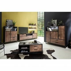 Red Living Meuble TV Hixson I - Imitation chêne de tonneau / Noir -loftscape Boutique 1000209062 200723 13094400003 MOOD DETAILS P000000001000209062 mood