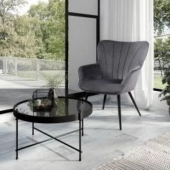 Mørteens Fauteuil Boltby I - Velours - Anthracite -loftscape Boutique 1000209128 200415 11581900003 MOOD DETAILS P000000001000209128 mood
