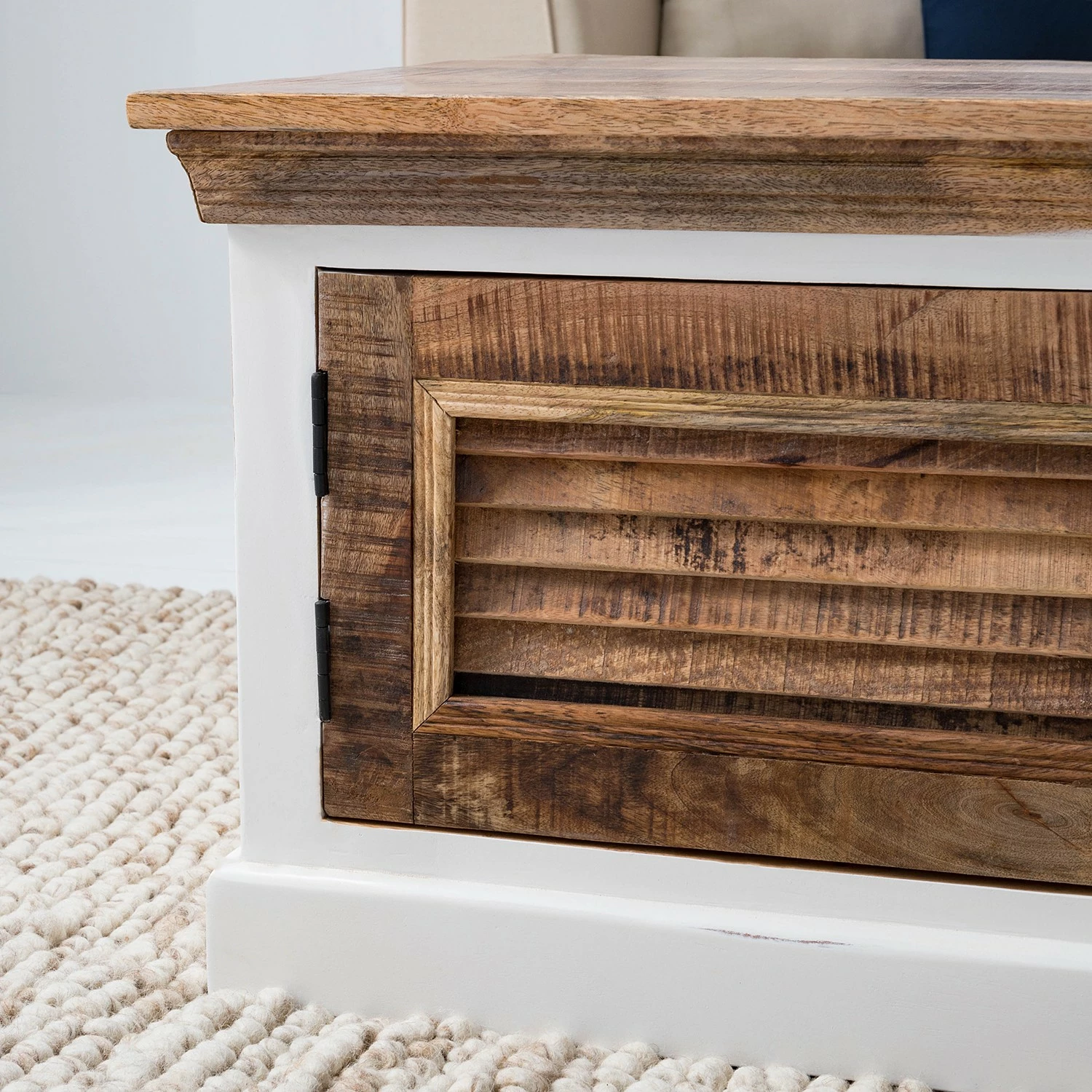 Maison Belfort Table basse Newhaven - Manguier massif - Manguier / Blanc 7 Maison Belfort Table basse Newhaven - Manguier massif - Manguier / Blanc – Image 5