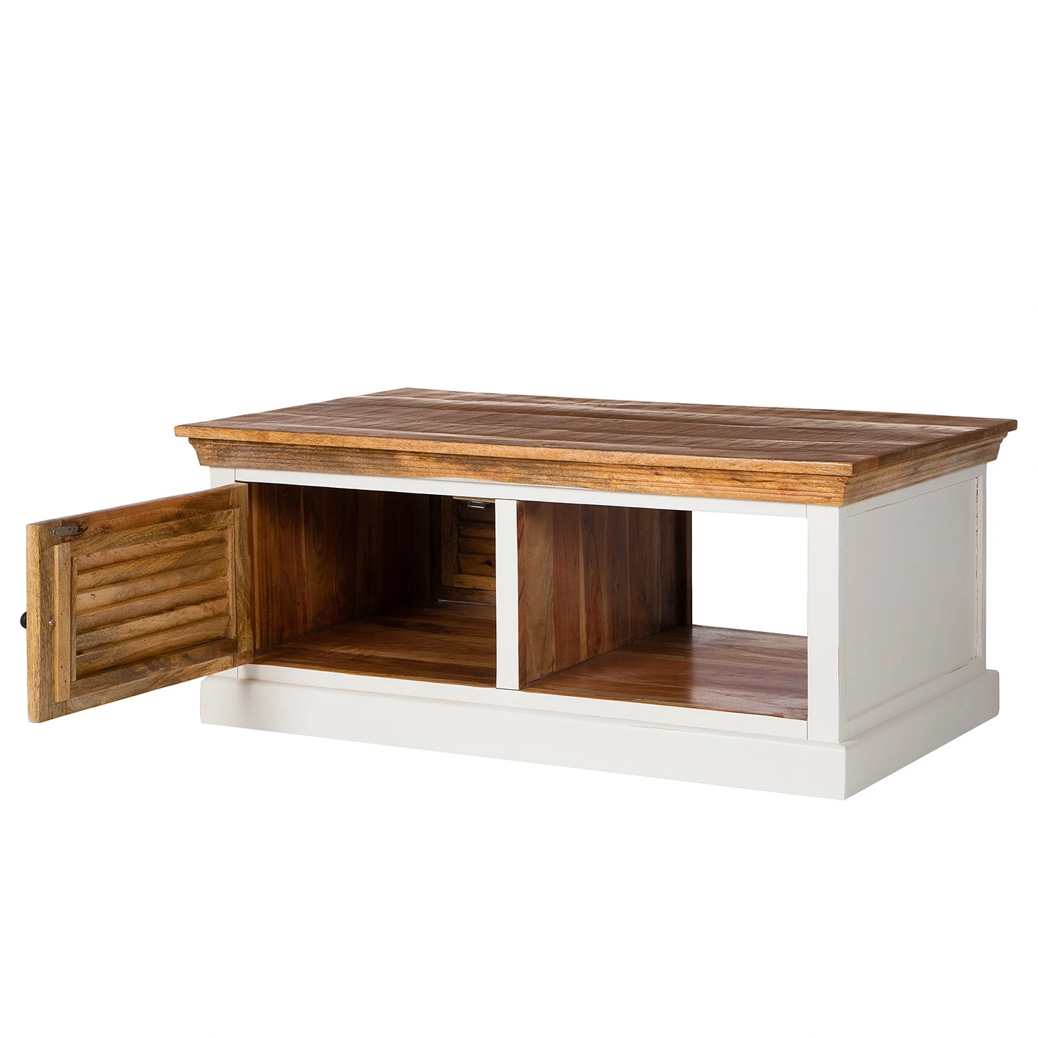 Maison Belfort Table basse Newhaven - Manguier massif - Manguier / Blanc 11 Maison Belfort Table basse Newhaven - Manguier massif - Manguier / Blanc – Image 9