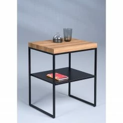 Loftscape Bout de canapé Saxton - Imitation chêne / Noir -loftscape Boutique 1000209651 200406 13050600022 MOOD DETAILS P000000001000209651 mood