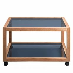 Loftscape Table basse Fulbeck II - Verre / Noyer massif - Gris / Noyer -loftscape Boutique 1000209664 200406 13053100057 DETAILS P000000001000209664