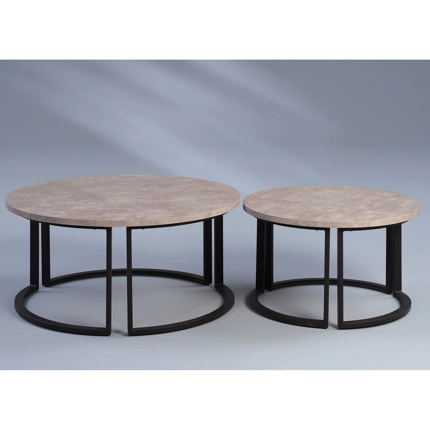 Loftscape Table basse Kuau I - Imitation béton / Noir 4 Loftscape Table basse Kuau I - Imitation béton / Noir – Image 2