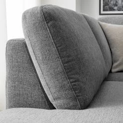 Fredriks Canapé d’angle Bellaire - Gris - Méridienne longue à gauche (vue de face) - Noir -loftscape Boutique 1000209740 201110 13551200541 DETAILS P000000001000209740