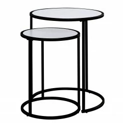Jahnke Tables gigognes Sol I (lot de 2) - Noir