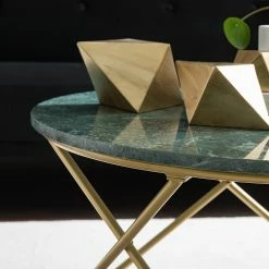 Studio Copenhagen Table basse Menou II - Marbre / Métal - Vert / Doré -loftscape Boutique 1000210777 200430 13190100016 DETAILS P000000001000210777