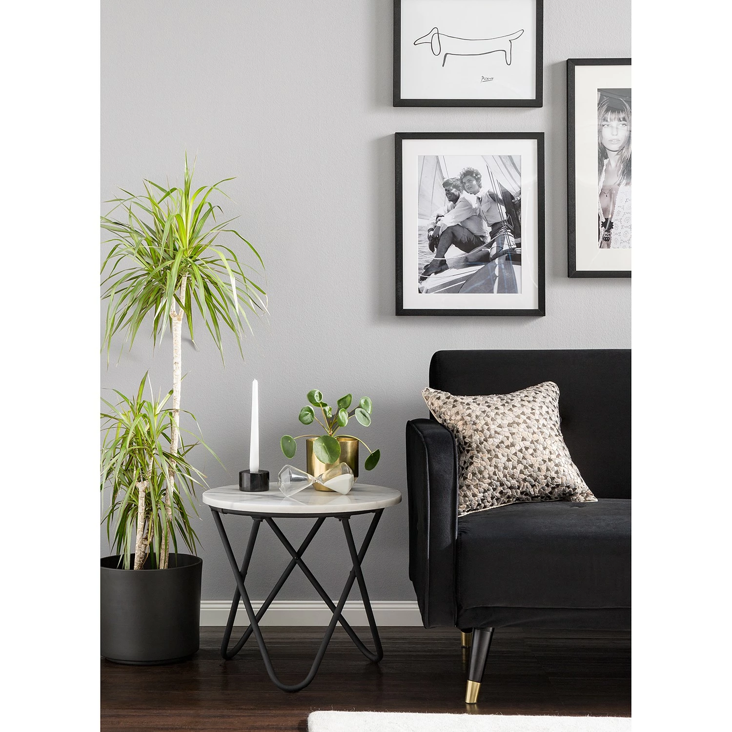 Studio Copenhagen Table basse Menou I - Marbre / Métal - Marbre blanche/ Noir 4 Studio Copenhagen Table basse Menou I - Marbre / Métal - Marbre blanche/ Noir – Image 2