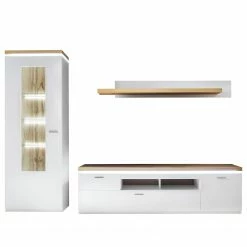 Loftscape Ensemble meubles TV Mundai I (3 élém.) - Avec éclairage - Blanc / Imitation chêne de Wotan 18 Loftscape Ensemble meubles TV Mundai I (3 élém.) - Avec éclairage - Blanc / Imitation chêne de Wotan -loftscape Boutique 1000210795 200430 14331200040 DETAILS P000000001000210795