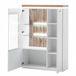 Loftscape Ensemble meubles TV Mundai II (3 élém.) - Avec éclairage  - Blanc / Imitation chêne de Wotan -loftscape Boutique 1000210798 200430 14332700057 DETAILS P000000001000210798