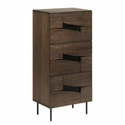Red Living Commode Kluuvi II - Placage en bois véritable - Noyer / Noir