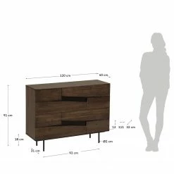 Red Living Commode Kluuvi I - Placage en bois véritable - Noyer / Noir -loftscape Boutique 1000210871 200429 17360400038 SKETCH DETAILS P000000001000210871 sketch