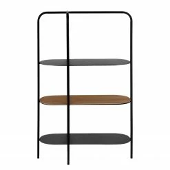 Red Living Étagère Laukaa - Acier / Placage en bois véritable - Noir / Noyer 11 Red Living Étagère Laukaa - Acier / Placage en bois véritable - Noir / Noyer -loftscape Boutique 1000210882 200625 07314500002 DETAILS P000000001000210882