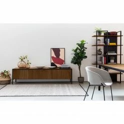 Red Living Meuble TV Juuka - Placage en bois véritable - Noyer / Noir -loftscape Boutique 1000210883 200824 12200500014 MOOD DETAILS P000000001000210883 mood