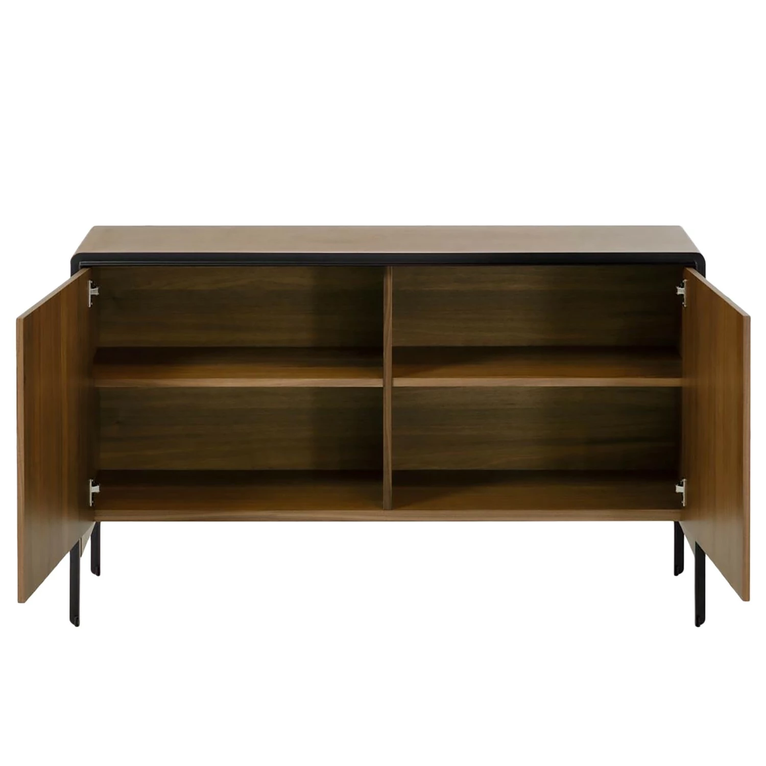 Red Living Buffet Juuka - Placage en bois véritable - Noyer / Noir 8 Red Living Buffet Juuka - Placage en bois véritable - Noyer / Noir – Image 6