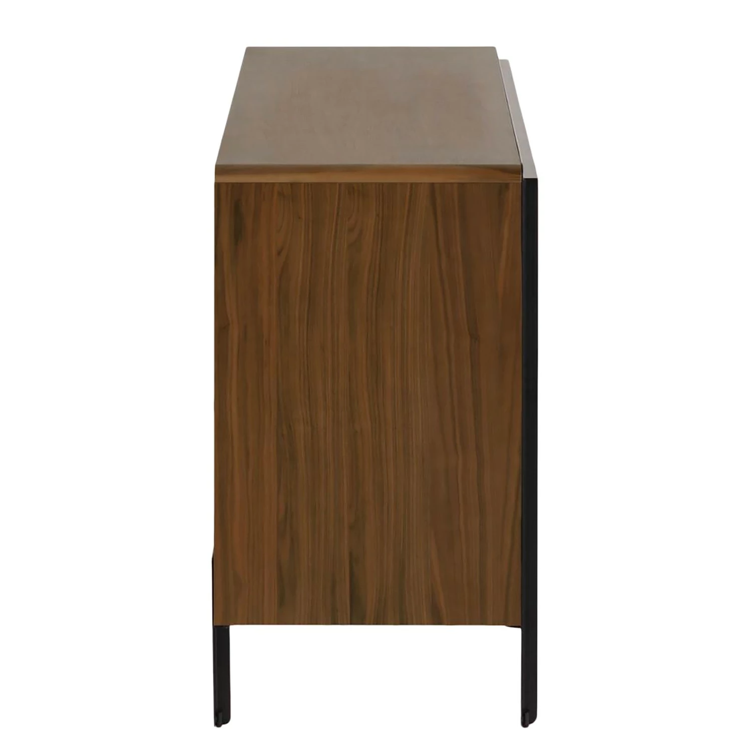 Red Living Buffet Juuka - Placage en bois véritable - Noyer / Noir 6 Red Living Buffet Juuka - Placage en bois véritable - Noyer / Noir – Image 4