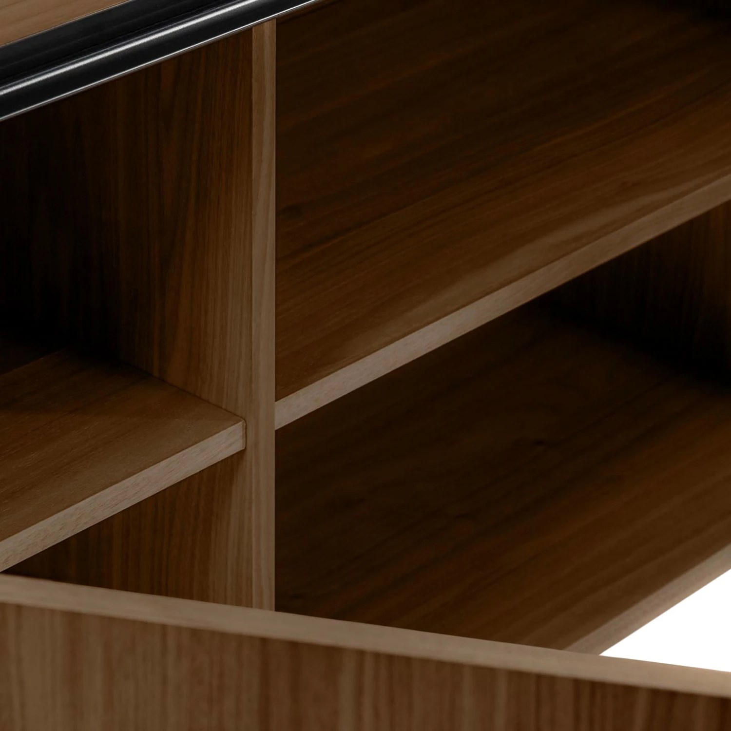 Red Living Buffet Juuka - Placage en bois véritable - Noyer / Noir 10 Red Living Buffet Juuka - Placage en bois véritable - Noyer / Noir – Image 8