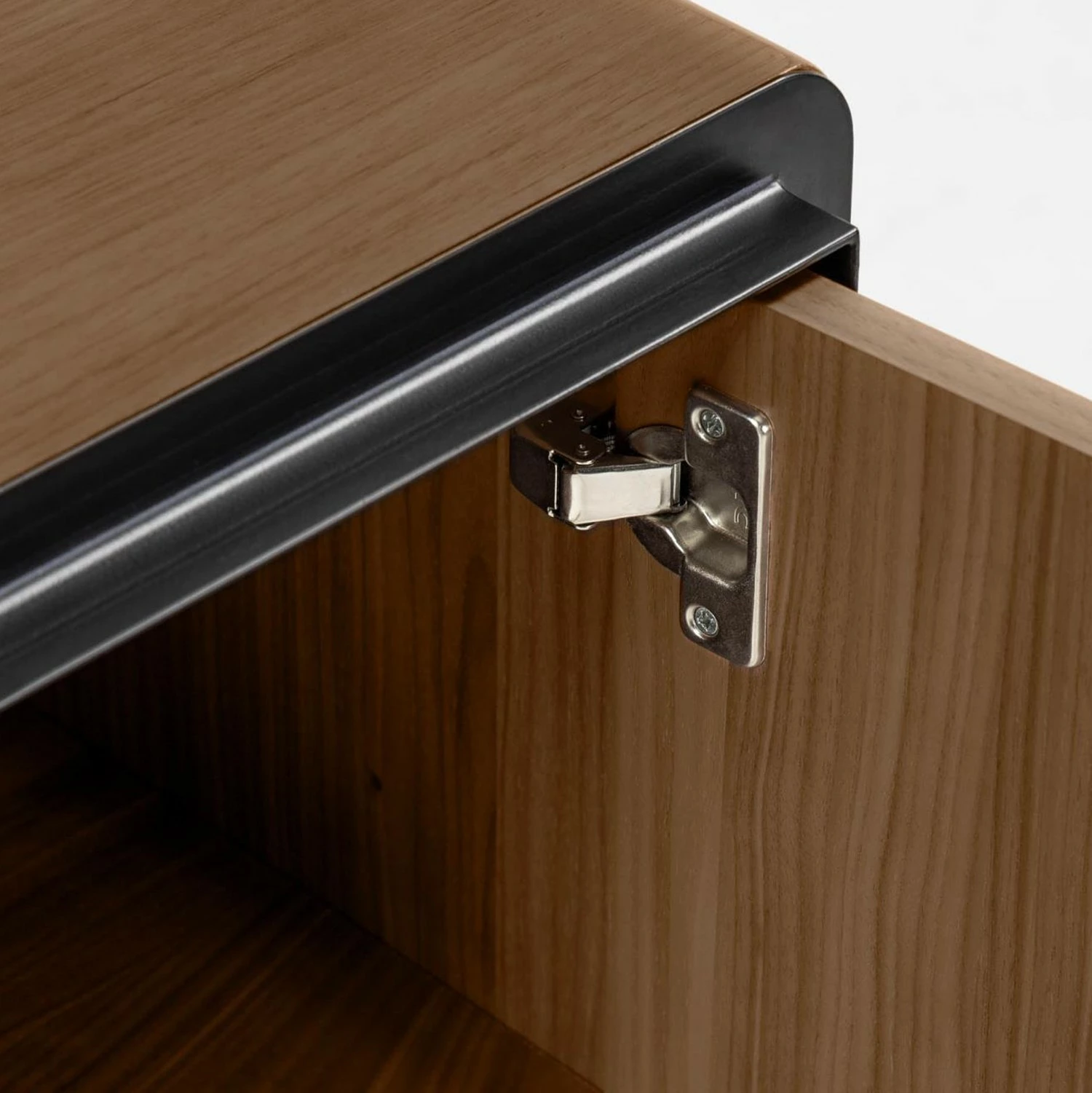 Red Living Buffet Juuka - Placage en bois véritable - Noyer / Noir 11 Red Living Buffet Juuka - Placage en bois véritable - Noyer / Noir – Image 9