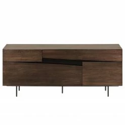 Red Living Buffet Kuuvi - Placage en bois véritable - Noyer / Noir -loftscape Boutique 1000210885 200429 17363200072 DETAILS P000000001000210885