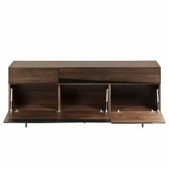 Red Living Buffet Kuuvi - Placage en bois véritable - Noyer / Noir -loftscape Boutique 1000210885 200429 17363300073 DETAILS P000000001000210885