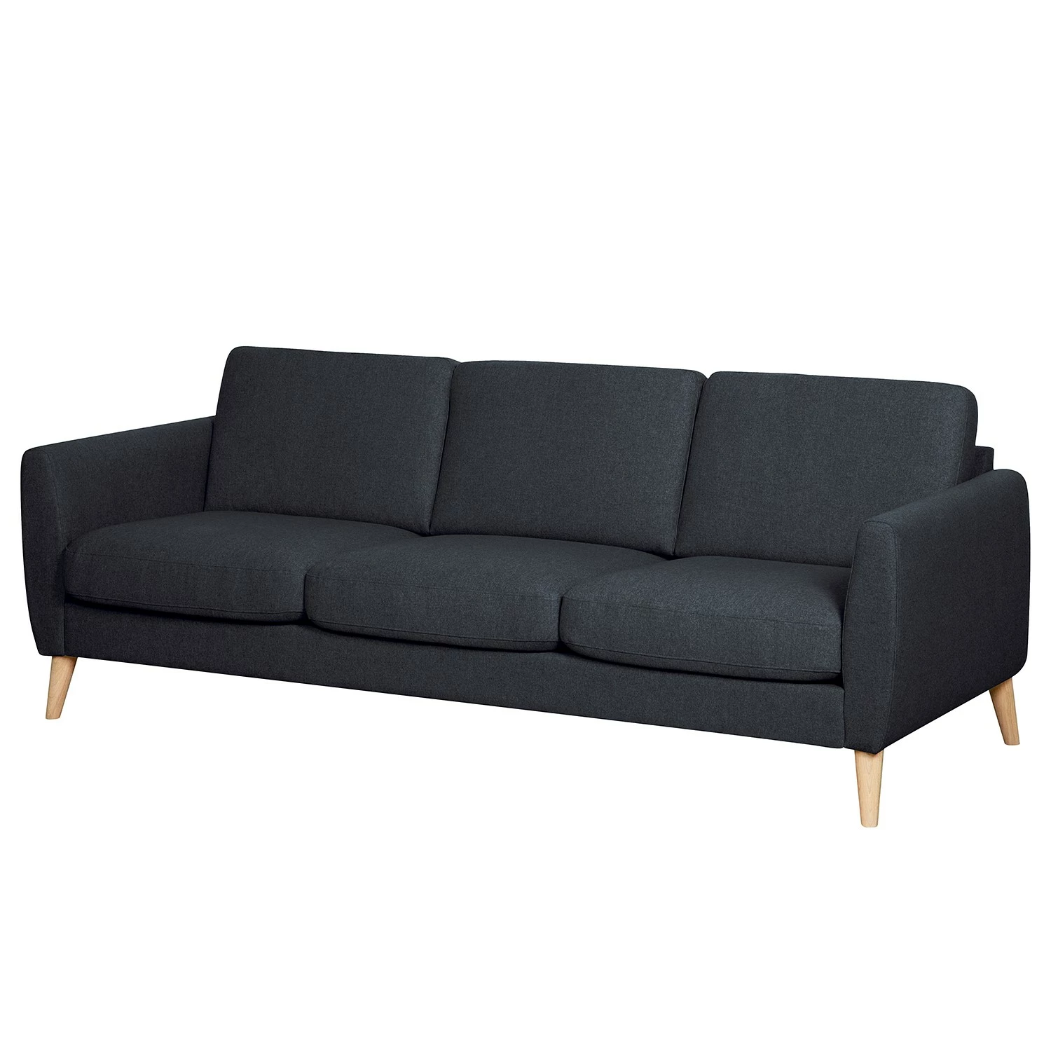 Mørteens Canapé Kustavi (3 places) - Tissu structuré - Bleu foncé 3 Mørteens Canapé Kustavi (3 places) - Tissu structuré - Bleu foncé